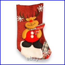 Wholesale 162 Handmade Christmas Stocking Bags Santa Rudolph 3D ships same day