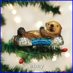 Wholesale Lot of 12 Floating Sea Otter-Clip On Blown Glass Ornaments by OWC