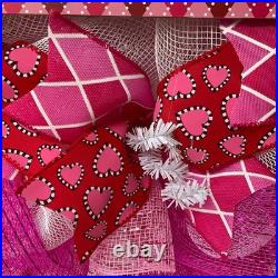 Will You Be My Valentine Handmade Deco Mesh Valentines Day Wreath