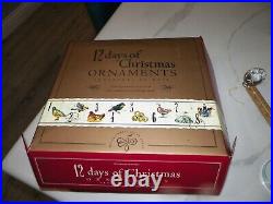 Williams Sonoma 12 Days Of Christmas Ornaments With Box 2008