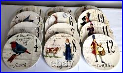 Williams-Sonoma 12 Twelve Days of Christmas 8.5 Plates Drum Box Full Set