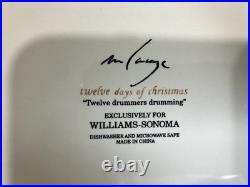 Williams-Sonoma 12 Twelve Days of Christmas 8.5 Plates Drum Box Full Set
