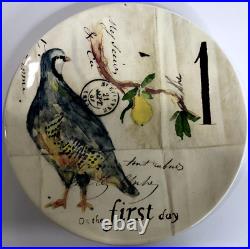 Williams-Sonoma 12 Twelve Days of Christmas 8.5 Plates Drum Box Full Set