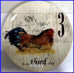 Williams-Sonoma 12 Twelve Days of Christmas 8.5 Plates Drum Box Full Set