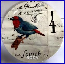 Williams-Sonoma 12 Twelve Days of Christmas 8.5 Plates Drum Box Full Set