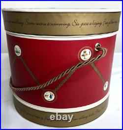 Williams-Sonoma 12 Twelve Days of Christmas 8.5 Plates Drum Box Full Set