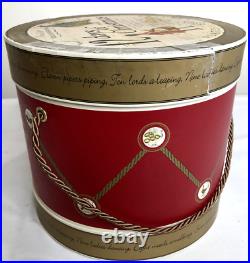 Williams-Sonoma 12 Twelve Days of Christmas 8.5 Plates Drum Box Full Set