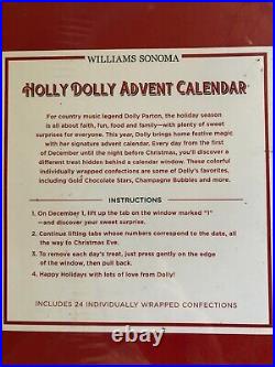 Williams Sonoma Dolly Parton Holly Dolly Advent Calendar NEW