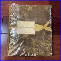 Williams Sonoma Grape Jacquard Square Tablecloth 70x108 NIP Rare HTF B31