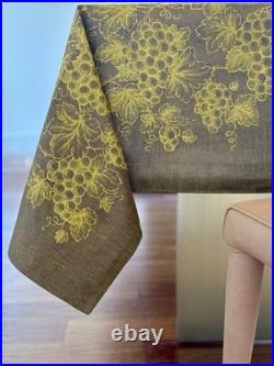 Williams Sonoma Grape Jacquard Square Tablecloth 70x108 NIP Rare HTF B31