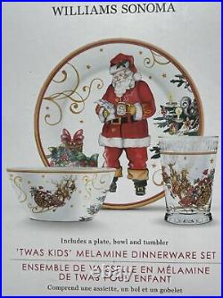 Williams-Sonoma Twas The Night Before Christmas Kids Melamine Dinner Set