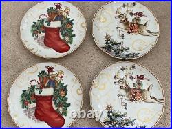 Williams Sonoma Twas the Night Before Christmas Dinner Plates, Set of 4
