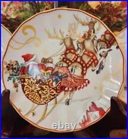 Williams Sonoma Twas the Night Before Christmas Mixed Salad Plates Set of 4 Williams Sonoma Twas the Night Before Christmas Mixed Salad Plates Set of 4
