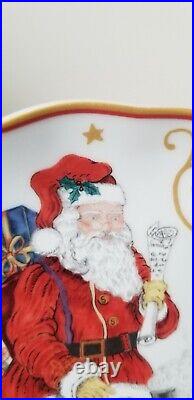 Williams Sonoma Twas the Night Before Christmas Santa on Train Plate 7.25