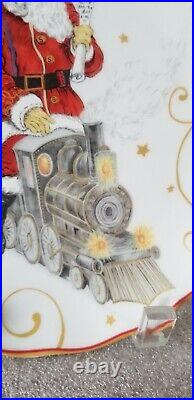 Williams Sonoma Twas the Night Before Christmas Santa on Train Plate 7.25