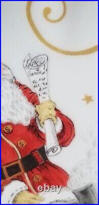 Williams Sonoma Twas the Night Before Christmas Santa on Train Plate 7.25