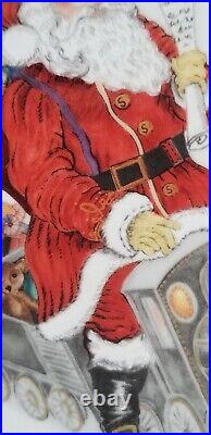 Williams Sonoma Twas the Night Before Christmas Santa on Train Plate 7.25