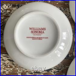 Williams Sonoma Twas the Night Before Christmas mixed 4 Desert plates 4 Inch