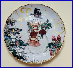 Williams Sonoma Twas the Night Before Christmas mixed set of 4 dinner plates