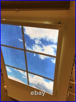 Windaux Fake window, lighted background, mini blinds, 120 volt wall plug in