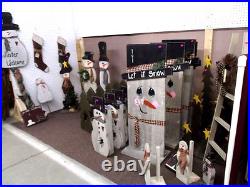Winter Home Decoration Wooden Plank Christmas Snowman Amish Made in USA