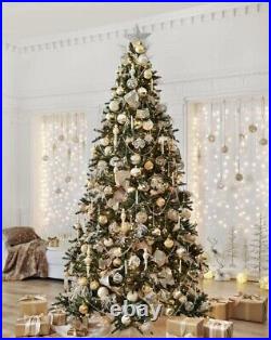 Winter White Base Christmas Tree Ornaments Set 25 Pcs