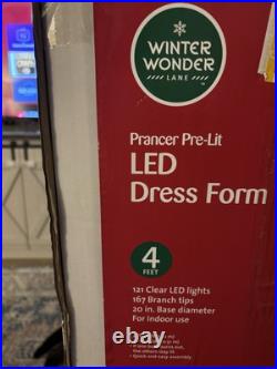 Winter Wonder Lane 4ft Prancer Pre-Lit LED Dress Form Christmas Tree #C553
