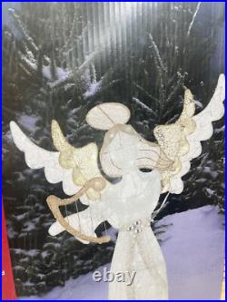 Winter Wonder Lane 5' LED Animated Angel With Harp Christmas Decor BEAUTIFUL