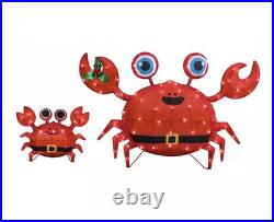 Winter Wonder Lane Holiday Christmas Lighted Crab Set Indoor Outdoor