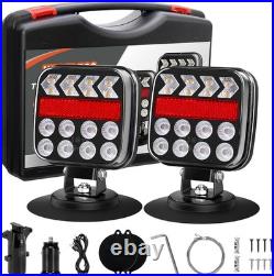Wireless Trailer Lights, Adjustable Magnetic LED Trailer Lights with Reflectors