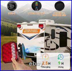 Wireless Trailer Lights, Adjustable Magnetic LED Trailer Lights with Reflectors