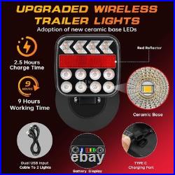 Wireless Trailer Lights, Adjustable Magnetic LED Trailer Lights with Reflectors