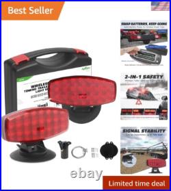 Wireless Trailer Lights Battery Magnetic Tow with Strobe for Trucks RV Boat