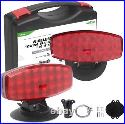 Wireless Trailer Lights Battery Magnetic Tow with Strobe for Trucks RV Boat