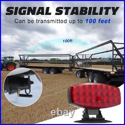 Wireless Trailer Lights Battery Magnetic Tow with Strobe for Trucks RV Boat