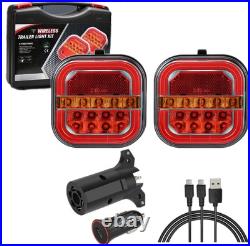 Wireless Trailer Lights Kit LED Waterproof Magnetic Rechargeable for Towing Wireless Trailer Lights Kit LED Waterproof Magnetic Rechargeable for Towing