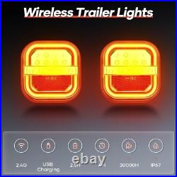 Wireless Trailer Lights Kit LED Waterproof Magnetic Rechargeable for Towing Wireless Trailer Lights Kit LED Waterproof Magnetic Rechargeable for Towing