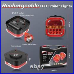 Wireless Trailer Lights Kit LED Waterproof Magnetic Rechargeable for Towing Wireless Trailer Lights Kit LED Waterproof Magnetic Rechargeable for Towing
