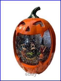 Witches Water Globe Swirling Confetti Lighted LED Halloween Jack o Lantern NEW Witches Water Globe Swirling Confetti Lighted LED Halloween Jack o Lantern NEW