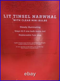 Wondershop Target Lit Tinsel Narwhal Outdoor Christmas Yard Decoration 16 Box