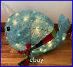 Wondershop Target Lit Tinsel Narwhal Outdoor Christmas Yard Decoration 16 Box
