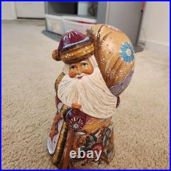Wooden Carved Santa Saint Nicholas Holiday Christmas Sculpture 10