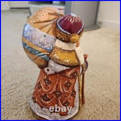 Wooden Carved Santa Saint Nicholas Holiday Christmas Sculpture 10