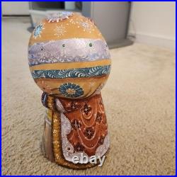 Wooden Carved Santa Saint Nicholas Holiday Christmas Sculpture 10