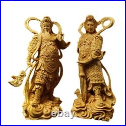 Wooden Guan Gong, Buddha Statue of Weituo Gate God Traditional Handmade Buddhism