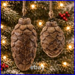 Wooden Pine Cone Christmas Ornament (Set of 24) Melrose 97632