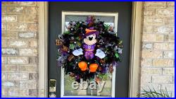 XL Minnie Mouse Witch Halloween Front Door Deco Mesh Wreath Decor Decoration