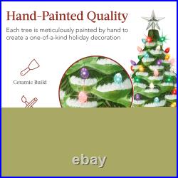 XL Pre-Lit Ceramic Christmas Tree Decoration with LED Light, Timer 24in