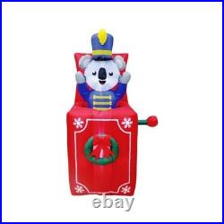 Xmas Christmas Mirabella Festive 1.6m LED Pop-up Koala in Gift Box Inflatable
