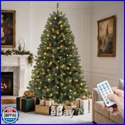 YITAHOME Pre-Lit Green Artificial Hinged Christmas Tree with Remote Control YITAHOME Pre-Lit Green Artificial Hinged Christmas Tree with Remote Control